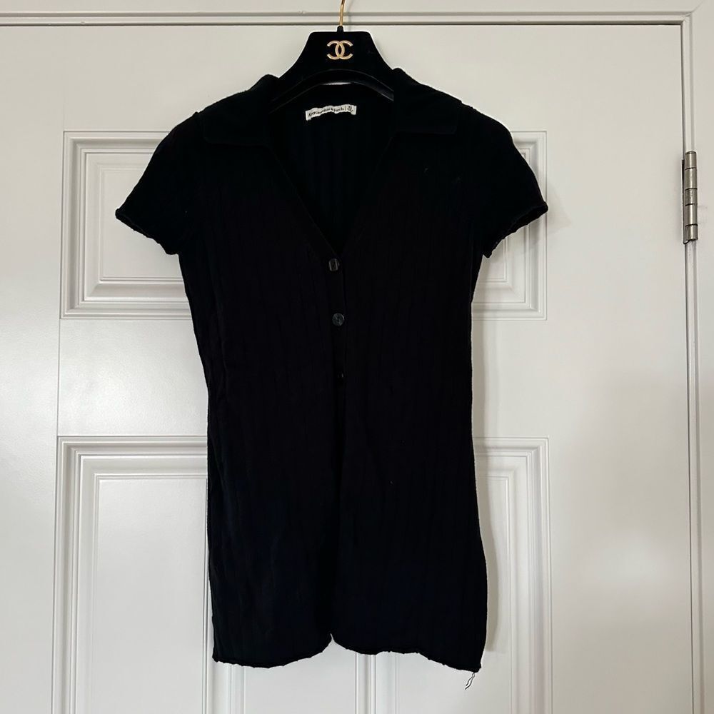 Women's
Button-Up Ribbed Knit Polo - Picture 2 of 4